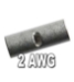 H.D. Seamless Tin-Plated Copper Butt Connectors 2 AWG
