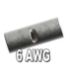 H.D. Seamless Tin-Plated Copper Butt Connectors 6 AWG