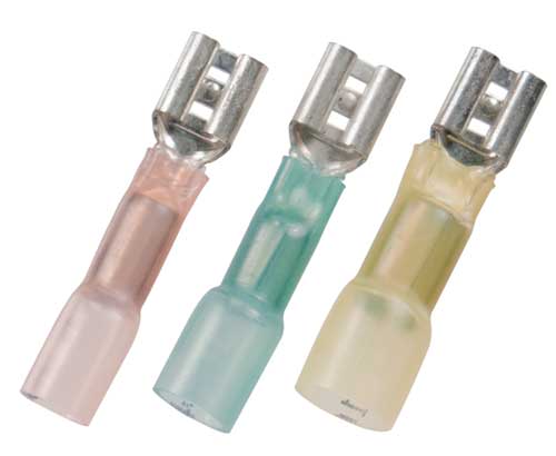 Heat Shrink Crimp Seal Disconnect Terminals, .250 Tab Heat Shrink Crimp Seal Disconnect Terminals, .250 Tab