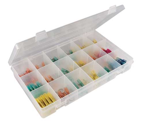 115 pcs. heat shrink crimp waterproof seal terminal kit, use with torches or hot gun