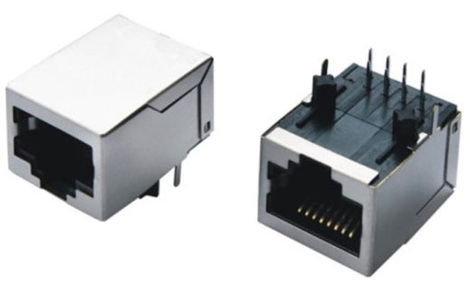 MODULAR JACK LOW PROFILE 2 MODULAR JACK LOW PROFILE (0.53") FORWARD PEG, SHIELDED