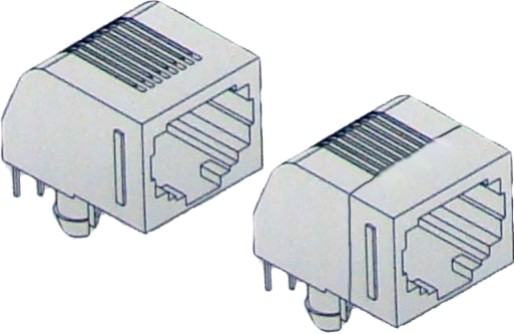 Modular Jack, Low Profile .63" Modular Jack, Low Profile .63"
